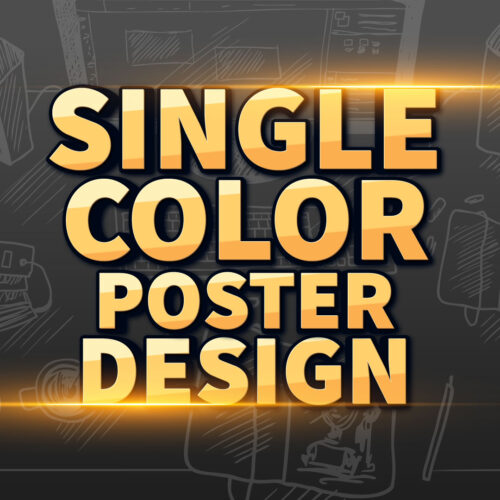 Single Color Poster Design